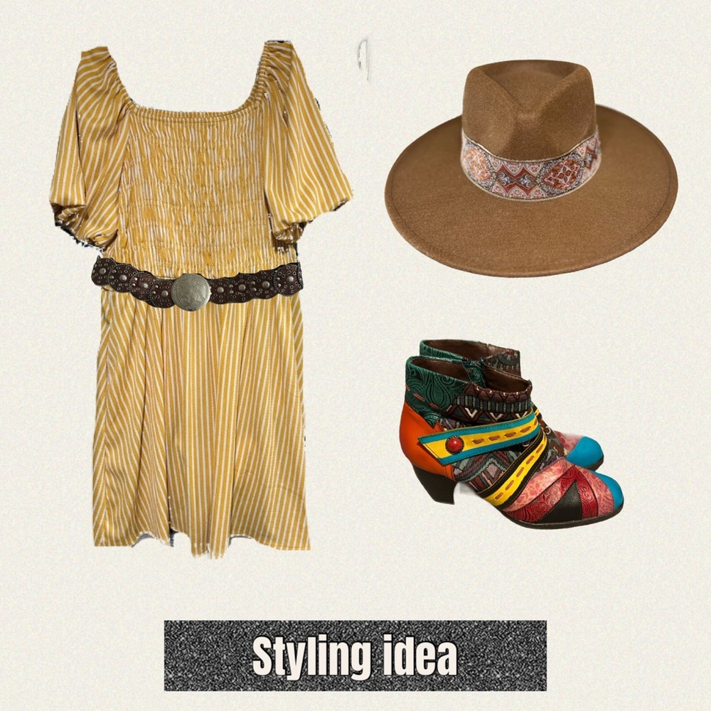**2/$20** LuLaRoe Mustard and White Striped Alina Dress